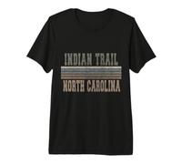Retro Indian Trail Caroline du Nord T-Shirt Haut de Gamme