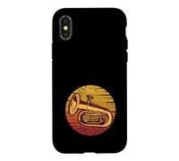 Rétro Instrument Euphoniste Euphoniste Joueur Euphonium Coque pour iPhone X/XS