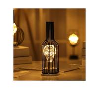 Retro Iron Night Light, Creative Wine Bottle Table Lamp, Copper Wire Night Light for Home Restaurant Hotel Batteries Not Included