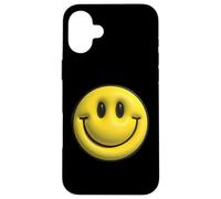 Rétro Jaune Sourire Visage Fun Happy Face Classique Positive Humeur Coque pour iPhone 16 Plus