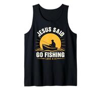 Rétro Jésus a dit d'aller à la pêche - Christian Fisherman Luke 5:14 Débardeur