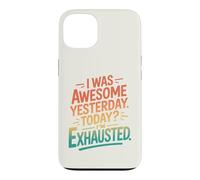 Rétro J'étais génial Hier, Aujourd'hui, Je suis épuisé Coque pour iPhone 13