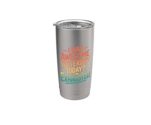 Rétro J'étais génial hier, aujourd'hui, je suis épuisé Gobelet isotherme en acier inoxydable double paroi