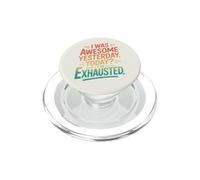 Rétro J'étais génial Hier, Aujourd'hui, Je suis épuisé PopSockets PopGrip pour MagSafe