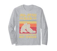 Rétro Jiu-Jitsu Papa BJJ Père Arts Martiaux Manche Longue