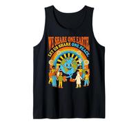 Rétro Jour de la Terre Signe de Paix Vintage Hippie Amoureux Débardeur