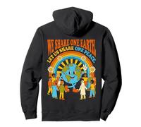 Rétro Jour de la Terre Signe de Paix Vintage Hippie Amoureux Sweat à Capuche