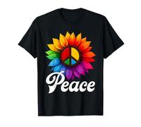 Rétro Journée Mondiale de la Paix Signe de la Paix Tournesol Jour de la Paix Enfants T-Shirt