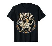 Retro Karaté Coq Coq Arts Martiaux Fighter T-Shirt Graphique avec Valeur