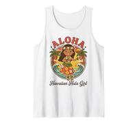 Retro Kawaii Hula Girl Aloha Tropical Beach Sunset Hawaï Débardeur