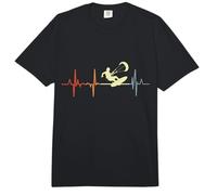 Retro Kitesurfing Heartline Kitesurfing ECG Comfort Colors Adult Heavyweight T-Shirt