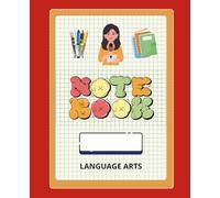 Retro Language Arts Notebook-Wide-Ruled • 7.5×9.25in (120Pages): 90s grid-paper cover with bubble letters & motivational stickers • Perfect for Grades3-6