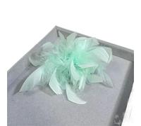 Retro Large Feather Women's Brooch Chest Flower Pin Dress Hat Decoration Corsage(Green)