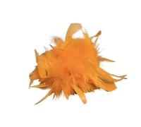 Retro Large Feather Women's Brooch Chest Flower Pin Dress Hat Decoration Corsage(Orange)