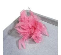 Retro Large Feather Women's Brooch Chest Flower Pin Dress Hat Decoration Corsage(Pink 1)