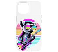 Rétro Lémurien Guitariste Lémuriens Guitare Coque pour iPhone 15