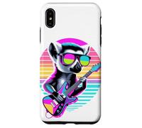 Rétro Lémurien Guitariste Lémuriens Guitare Coque pour iPhone XS Max