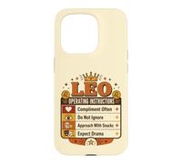 Rétro Leo Horoscope Traits de Personnalité Drôle Signe de Feu Coque pour iPhone 15 Pro