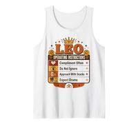 Rétro Leo Horoscope Traits de Personnalité Drôle Signe de Feu Débardeur