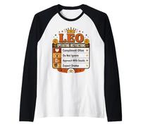 Rétro Leo Horoscope Traits de Personnalité Drôle Signe de Feu Manche Raglan