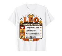 Rétro Leo Horoscope Traits de Personnalité Drôle Signe de Feu T-Shirt