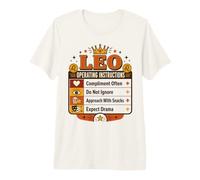 Rétro Leo Horoscope Traits de Personnalité Drôle Signe de Feu T-Shirt Haut de Gamme
