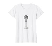 Rétro Lettre Initiale Monogramme Burlesque Pâtie Alphabet O T-Shirt Graphique avec Valeur, Femme, Blanc, M