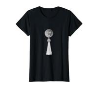 Rétro Lettre Initiale Monogramme Burlesque Pâtie Alphabet O T-Shirt Graphique avec Valeur, Femme, Noir, XS