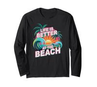 Rétro Life is Better at Beach Salty Trip Vacation Beaching Manche Longue