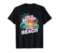 Rétro Life is Better at Beach Salty Trip Vacation Beaching T-Shirt