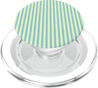 Retro Light Yellow and Blue Vertical Stripes Trendy Lines PopSockets PopGrip pour MagSafe