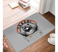 Rétro Live Rapide Manger Corbeille Raton Laveur Paillasson Antidérapant Entrée De La Salle De Bain La Porte De La Cuisine, des Tapis De Sol Racoon Panda Garage Carpet Rug
