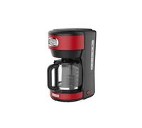 - Retro - Machine à café - Cafetière filtre - Avec filtre réutilisable - 10 tasses de café - Rouge