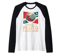 Rétro Make Pluton a Planet Again Distressed Texas Space Manche Raglan