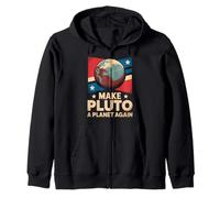 Rétro Make Pluton a Planet Again Distressed Texas Space Sweat à Capuche