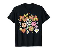 Rétro Mama Disco Ball Panneau de Paix Daisy Groovy Papillon Fun T-Shirt