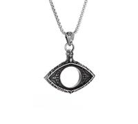 Retro Mantra, collier pendentif Devil Eye Creux, Bijoux Hip-Hop personnalisés pour la mode punk masculine