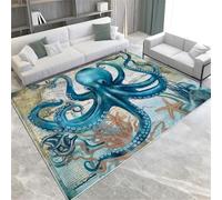 Retro Map Area Rapis Machine De Mer Ocean Machine Wasable Area Risc 180 X 240 Cm Tapis À Tas Court sans Glissement Moelleux Soft Fluffy pour Le Salon Champ DANSAGE RABLÈCH,160 X 230 Cm