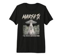 Retro Marfa TX UFO Alien Yall pensait qu'Austin était Un Art étrange T-Shirt Haut de Gamme