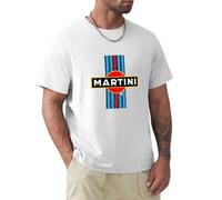 Retro Martini Racing T-Shirt Car Enthusiast Rally White XL