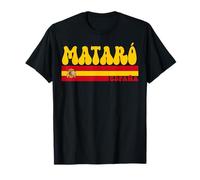 Rétro MATARÓ Ville Espagne Vintage Esthétique Vacances d'été T-Shirt