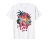 Rétro Meilleur été 2026 Vacances Camp Trip Surf Beach T-Shirt