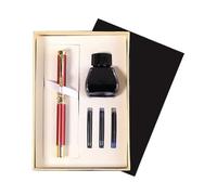Retro Metal Calligraphy Pen Art Dragon For Head Clip Set Pour W/Rement Bottle For Women Men Gift