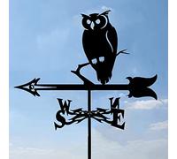 Rétro métal Homme Cheval/Hibou/Cygne/Avion Triangulaire/Faucheuse girouette Support sur Le Toit indicateur de Direction du Vent Cour Grange Ferme girouette Outils de Mesure