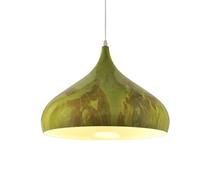 Retro Metal Pendant Lamp, Adjustable Height Ceiling Light, E27 Screw Kitchen Island Chandelier Lampshade, Lantern (Camouflage Green,9.4in)