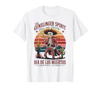 Rétro Mexican Heritage Wild West Squelette Cowboy Vintage T-Shirt