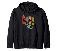 Retro Mid-Century Modern Dog 50's 60's Style Funny Dachshund Sweat à Capuche