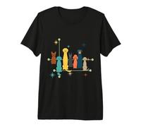 Retro Mid-Century Modern Look Dogs 50S 60S Style T-Shirt Haut de Gamme