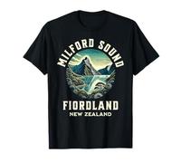Retro Milford Sound Nouvelle-Zélande | Fiordland T-Shirt