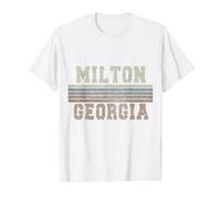 Rétro Milton Georgia T-Shirt Graphique avec Valeur, Homme, Blanc, L